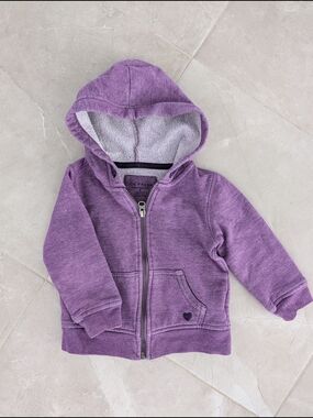 5/$35 Joe Fresh Purple Heathered Zip-Up Hoodie 2T